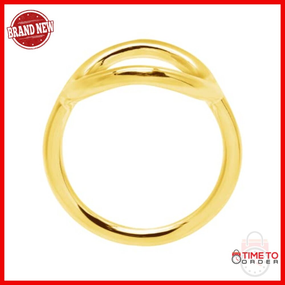 Sterling Silver Statement Ring Size 8 Modern Geom… - image 3